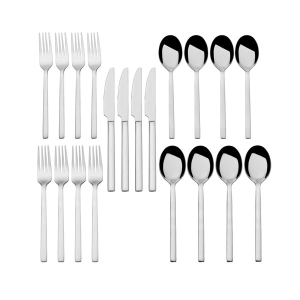 Towle Living Paros Flatware Set,Silver, 20 Piece Set Wayfair